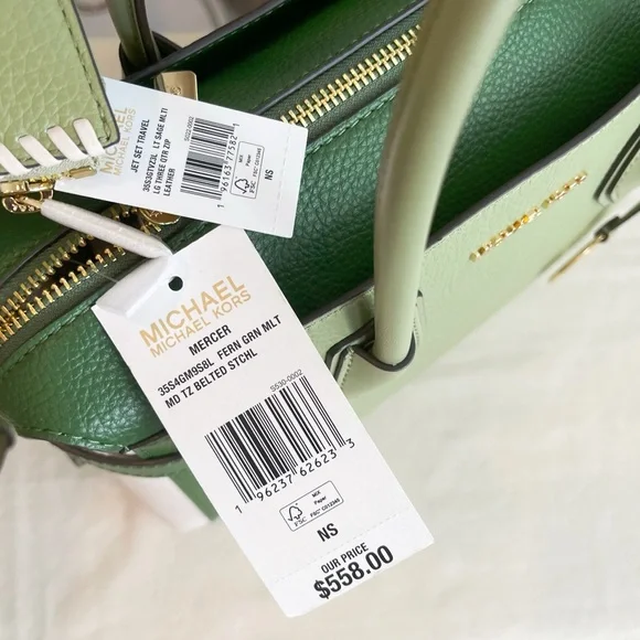 🍀NeW! Michael Kors Mercer Belted Satchel Set - Picture 9 of 11